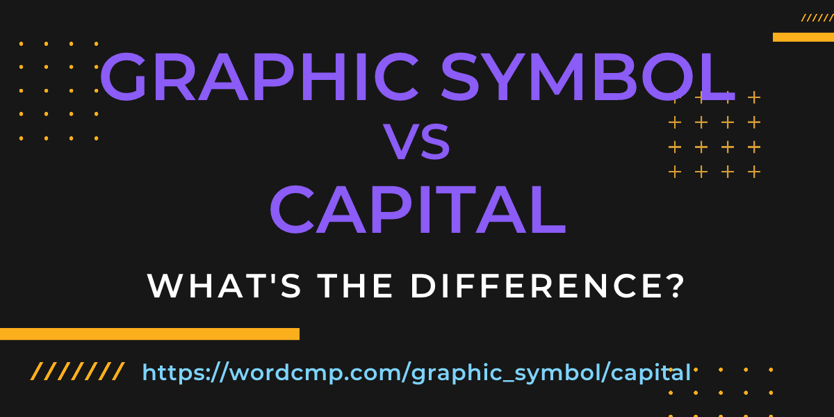 Difference between graphic symbol and capital