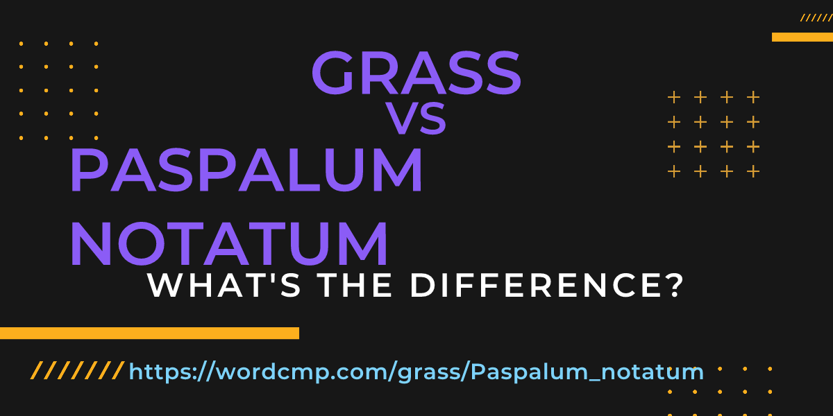 Difference between grass and Paspalum notatum