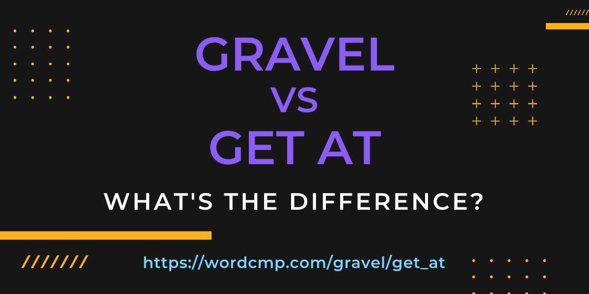 Difference between gravel and get at