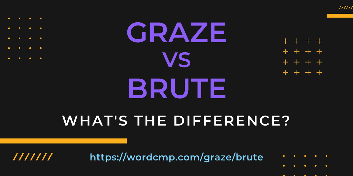 Difference between graze and brute