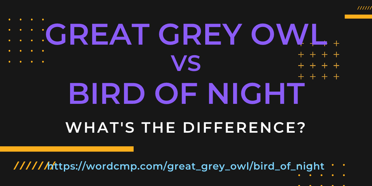 Difference between great grey owl and bird of night