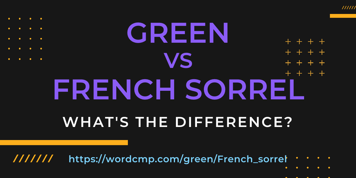 Difference between green and French sorrel