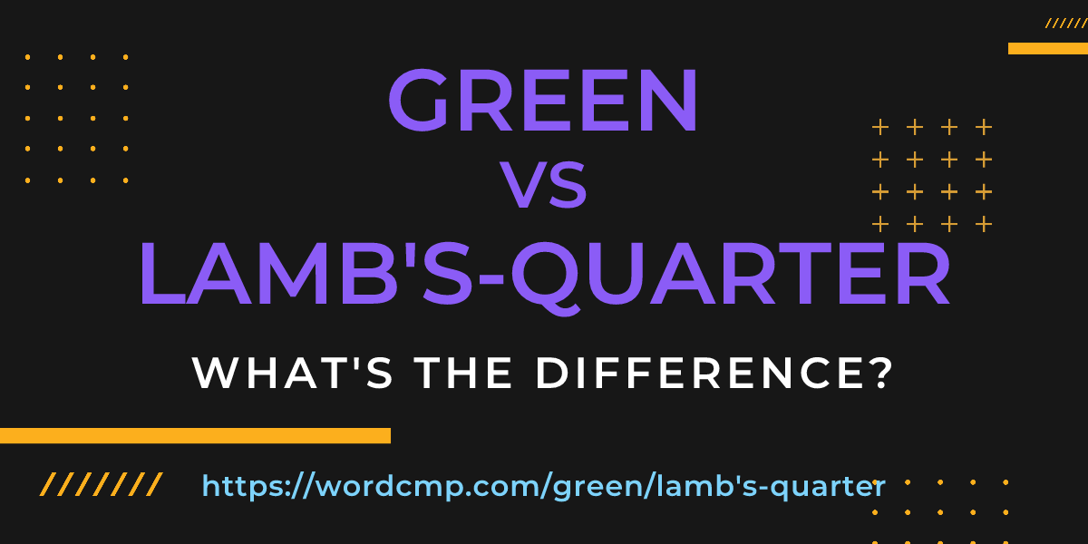 Difference between green and lamb's-quarter