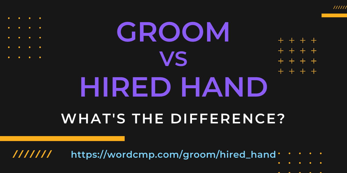 Difference between groom and hired hand