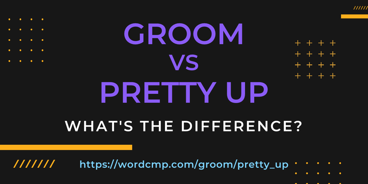 Difference between groom and pretty up