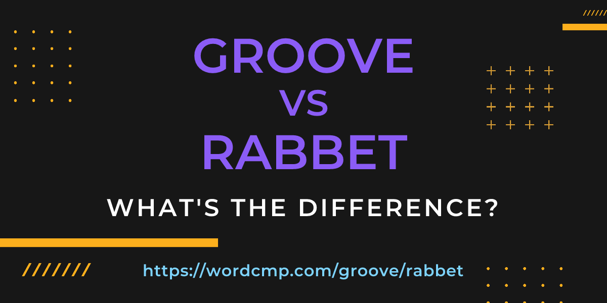 Difference between groove and rabbet