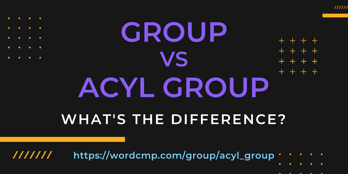 Difference between group and acyl group
