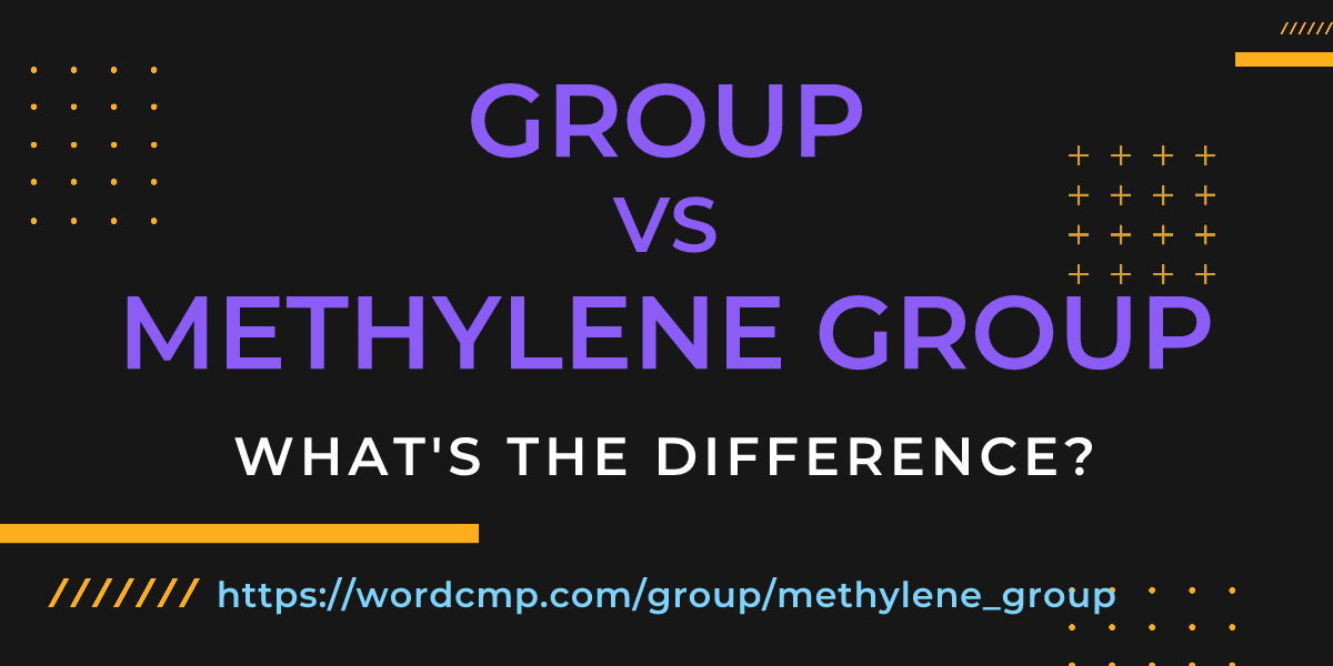 Difference between group and methylene group