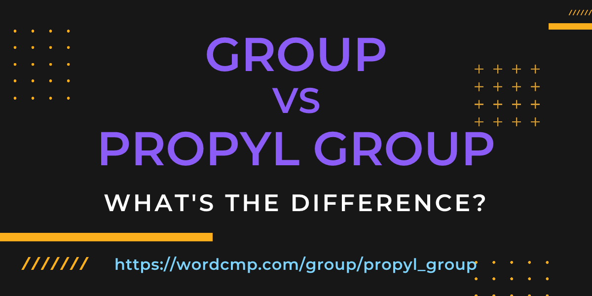 Difference between group and propyl group