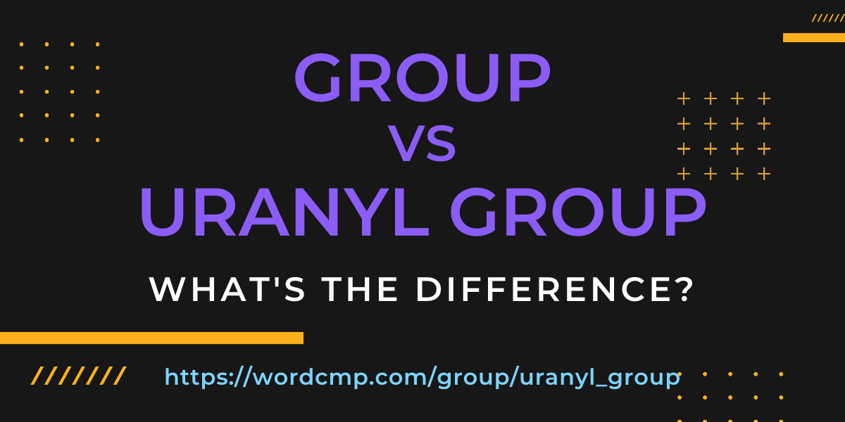 Difference between group and uranyl group
