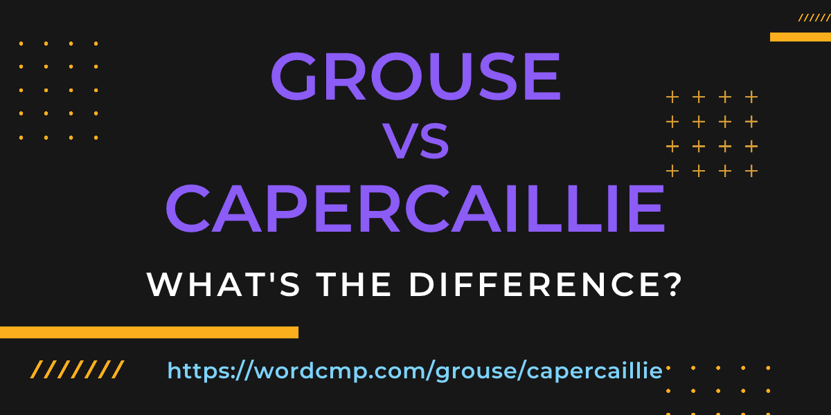 Difference between grouse and capercaillie