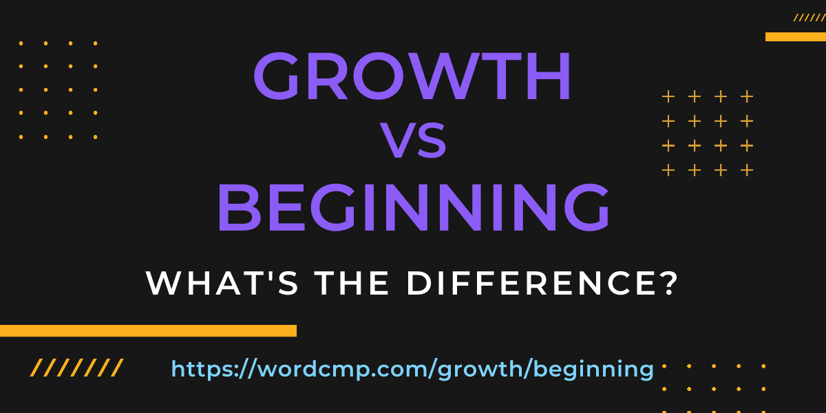 Difference between growth and beginning