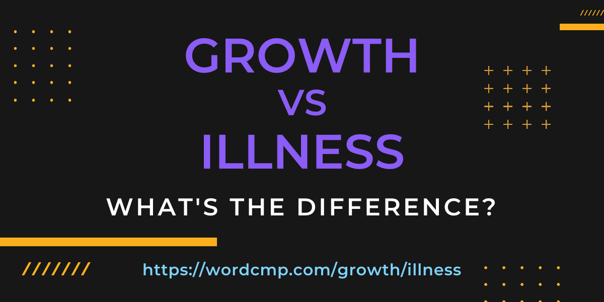 Difference between growth and illness