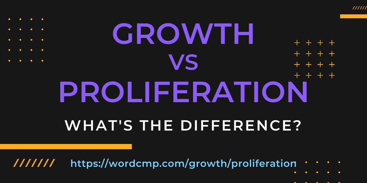 Difference between growth and proliferation
