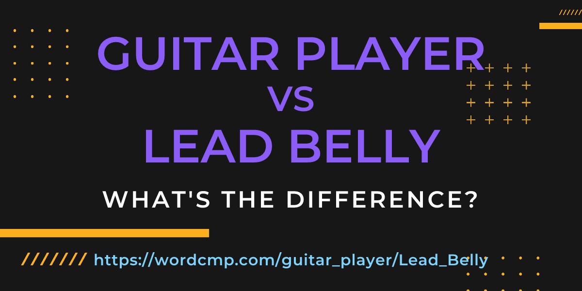 Difference between guitar player and Lead Belly
