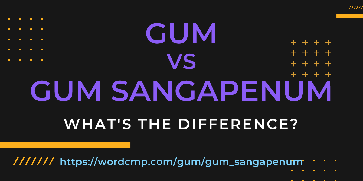 Difference between gum and gum sangapenum
