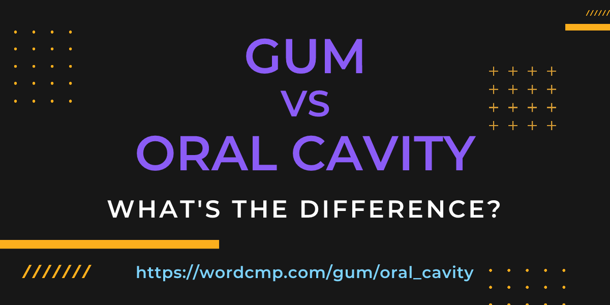 Difference between gum and oral cavity