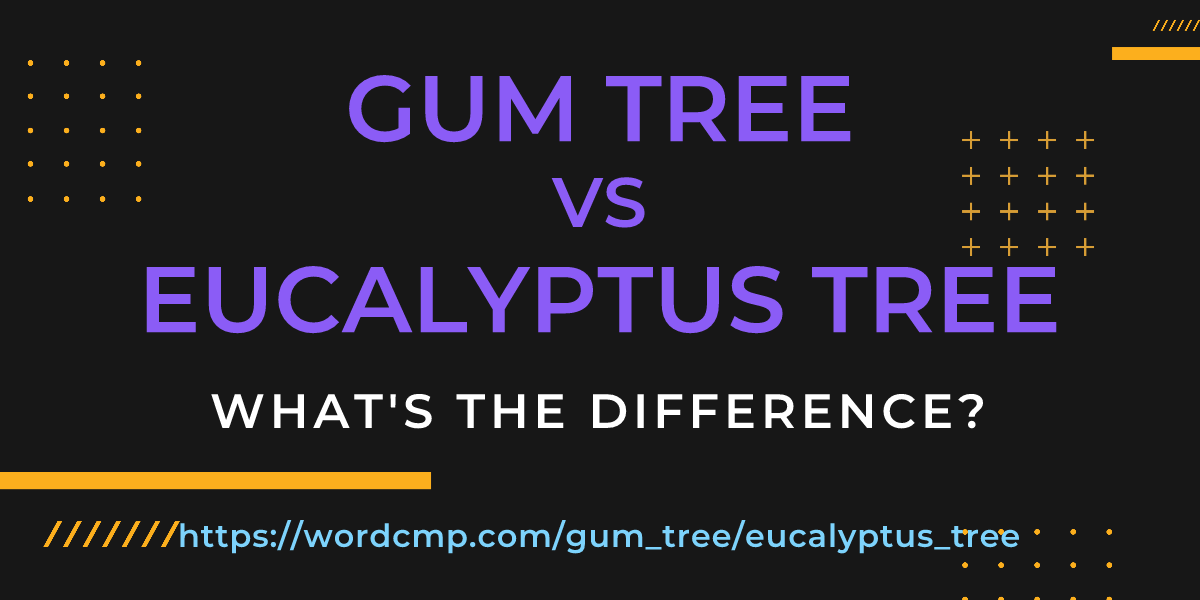 Difference between gum tree and eucalyptus tree