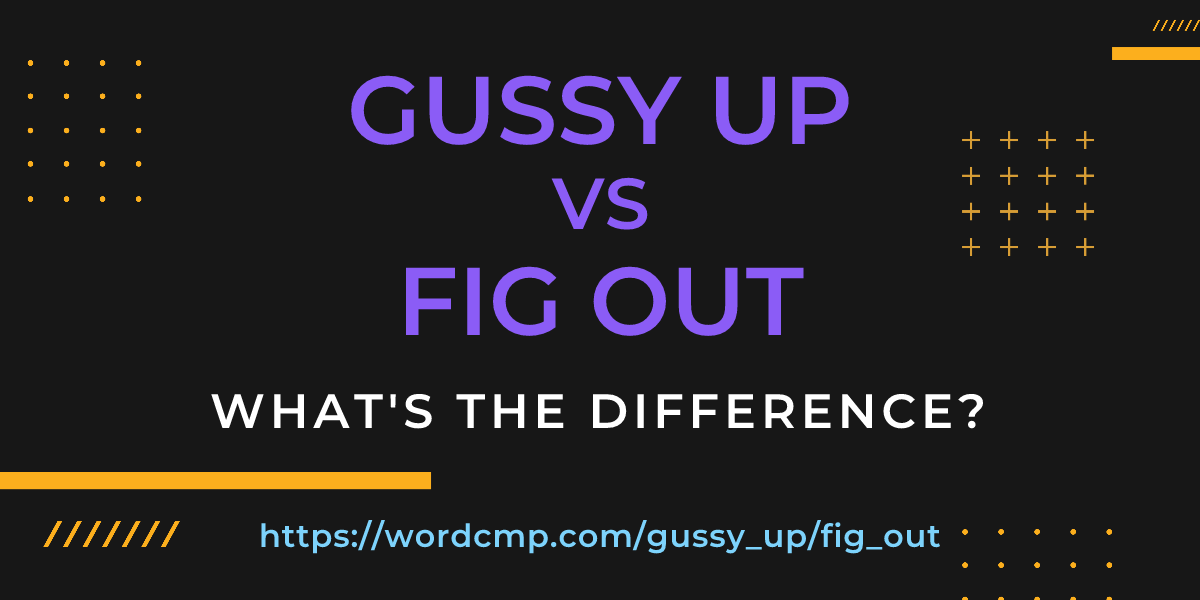 Difference between gussy up and fig out