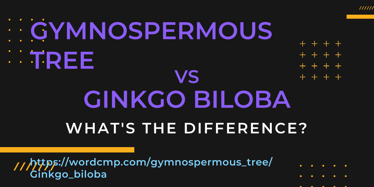 Difference between gymnospermous tree and Ginkgo biloba