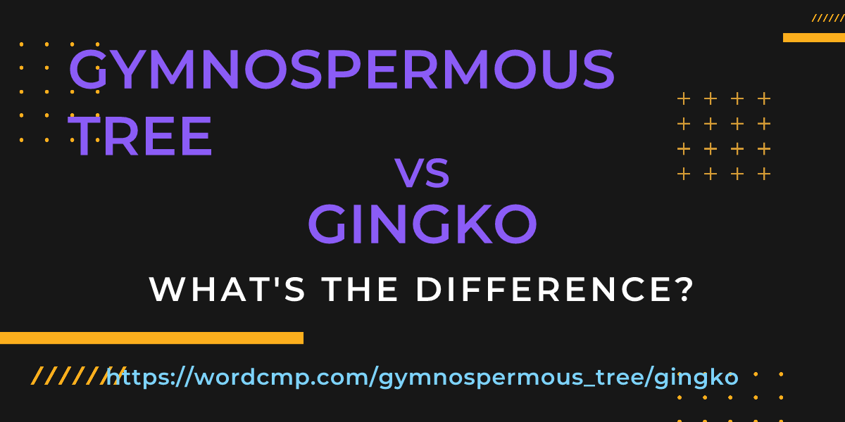 Difference between gymnospermous tree and gingko