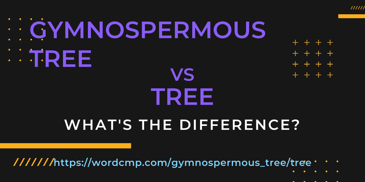 Difference between gymnospermous tree and tree