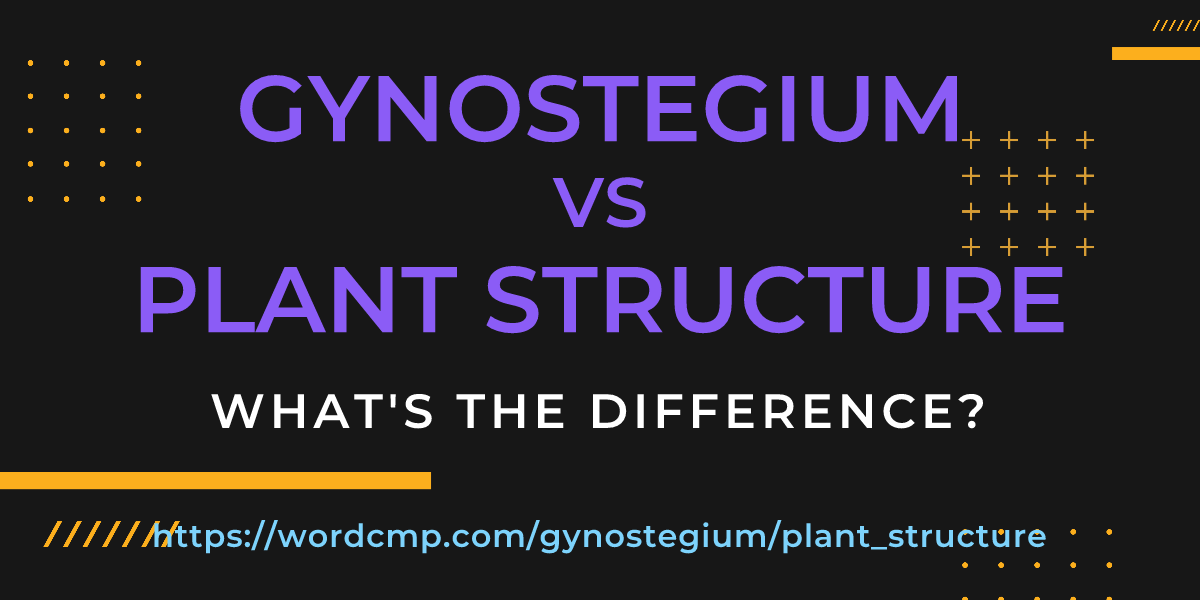 Difference between gynostegium and plant structure