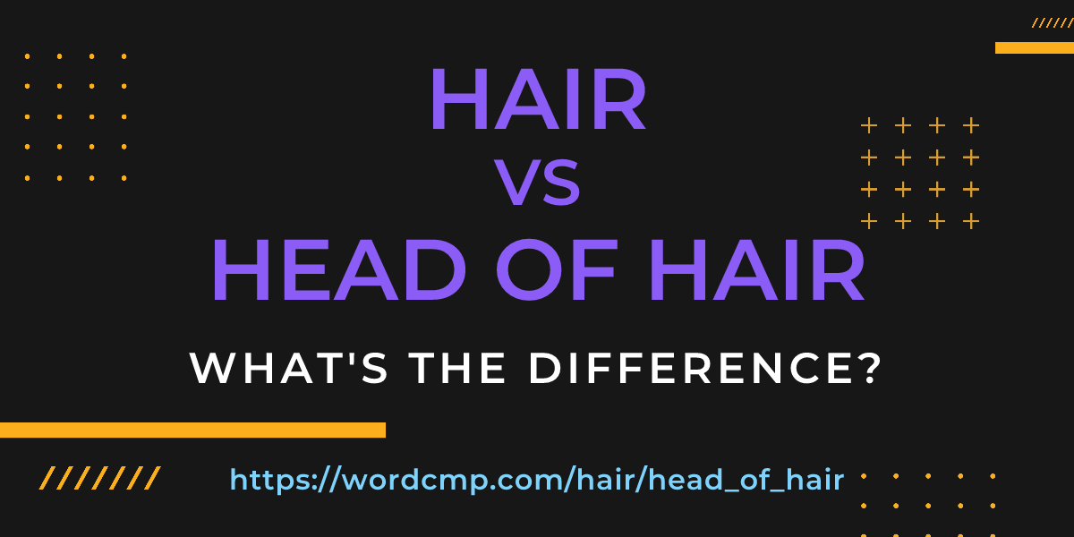 Difference between hair and head of hair