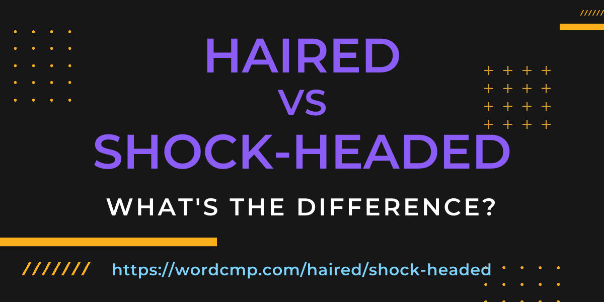 Difference between haired and shock-headed