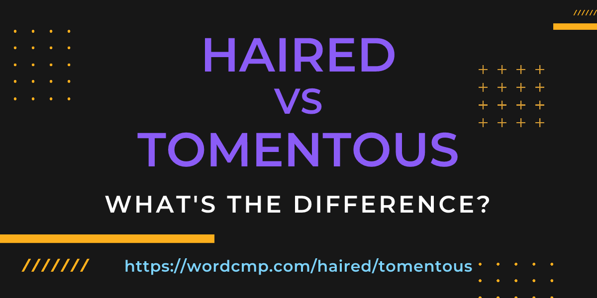 Difference between haired and tomentous