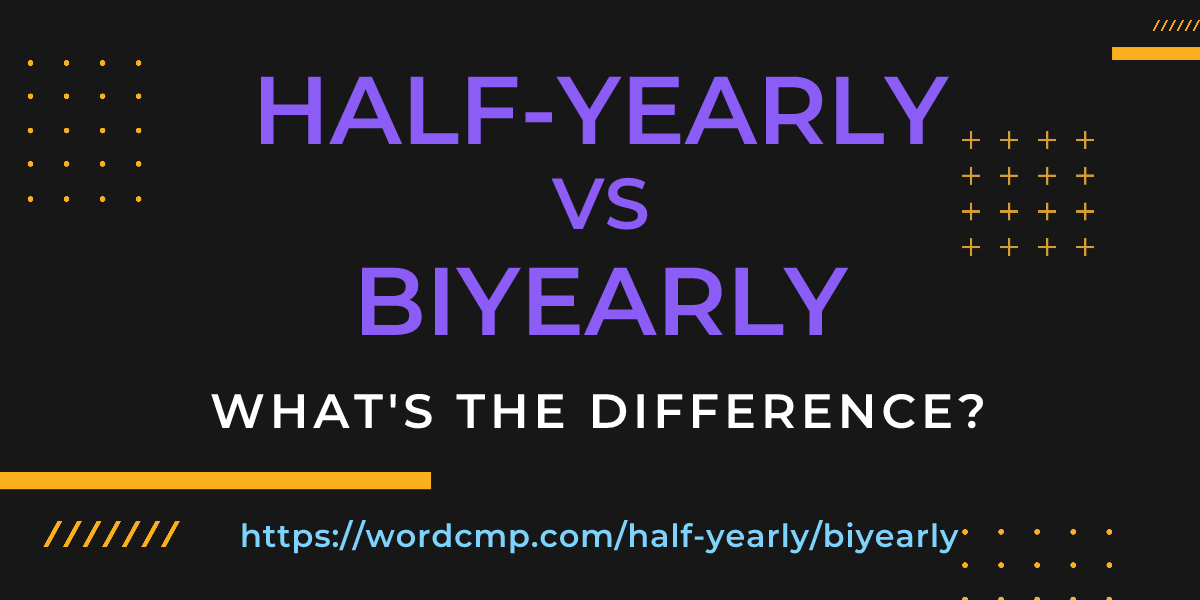 Difference between half-yearly and biyearly