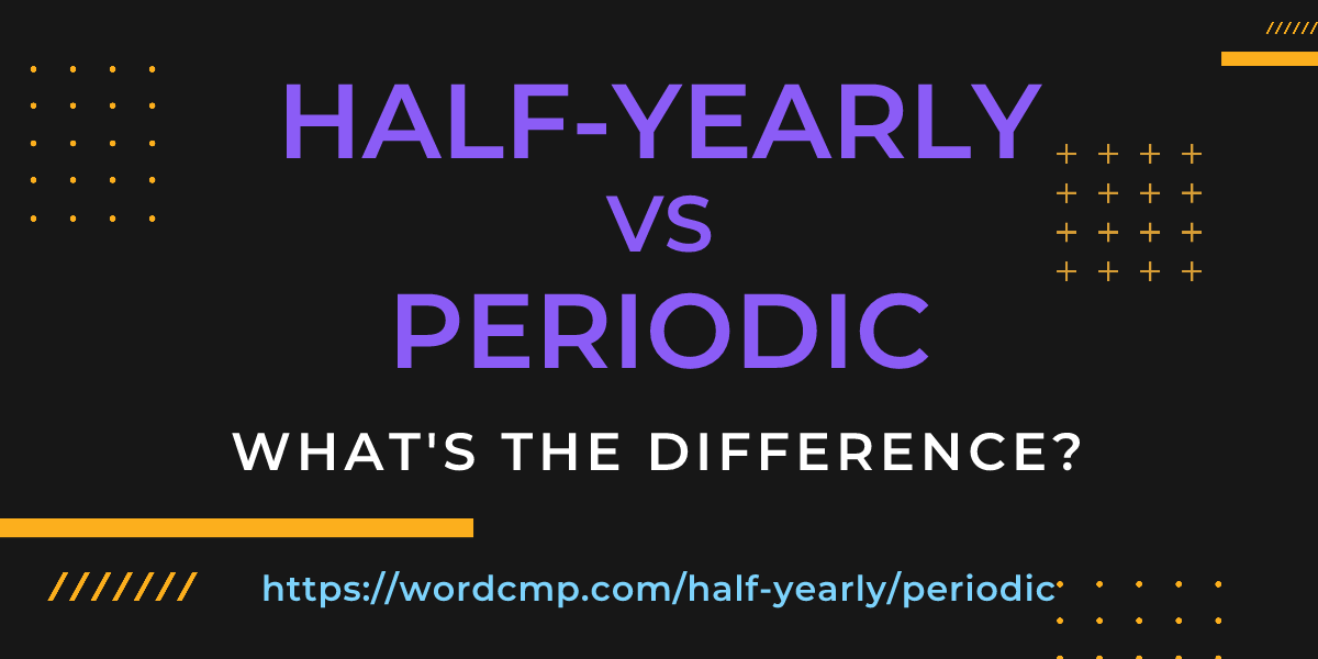 Difference between half-yearly and periodic