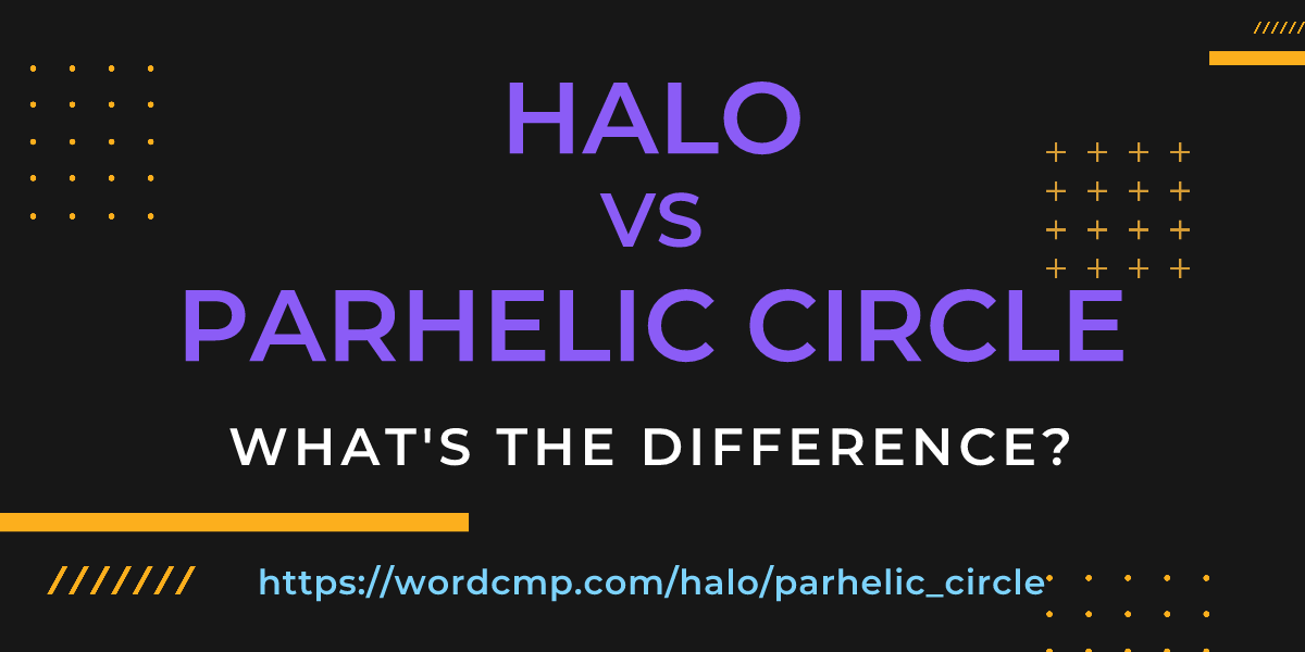 Difference between halo and parhelic circle