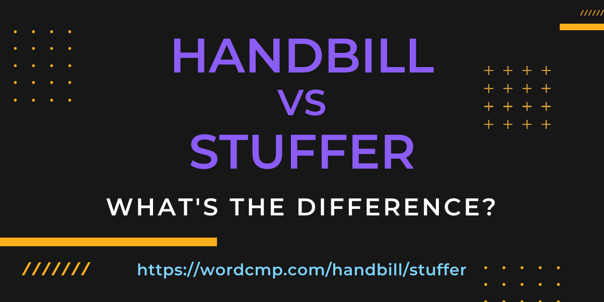 Difference between handbill and stuffer