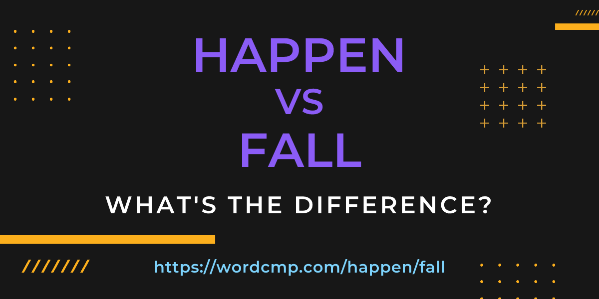 Difference between happen and fall