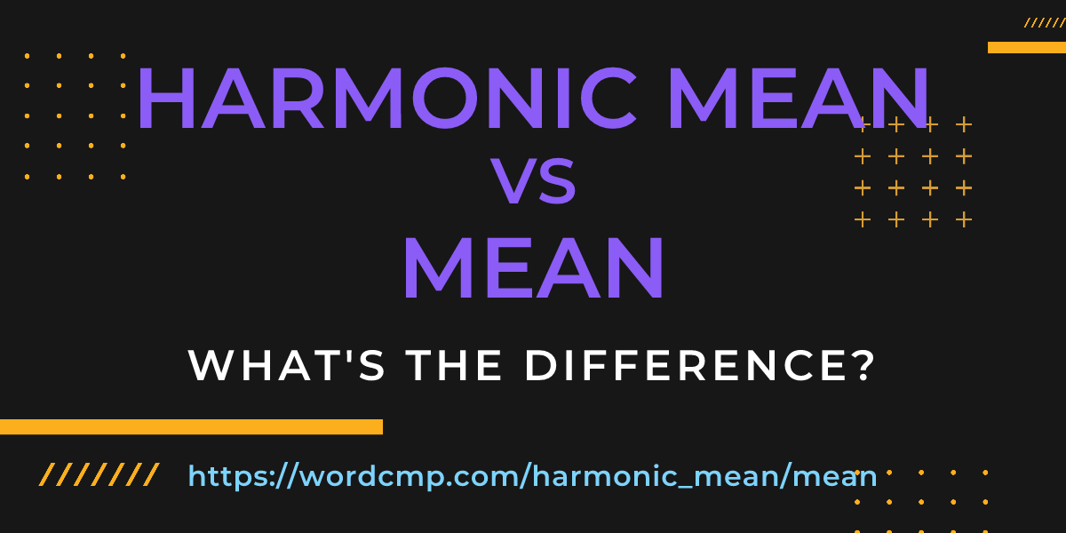 Difference between harmonic mean and mean