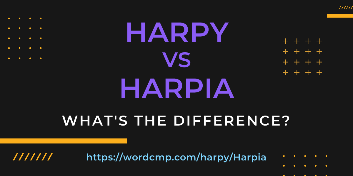 Difference between harpy and Harpia