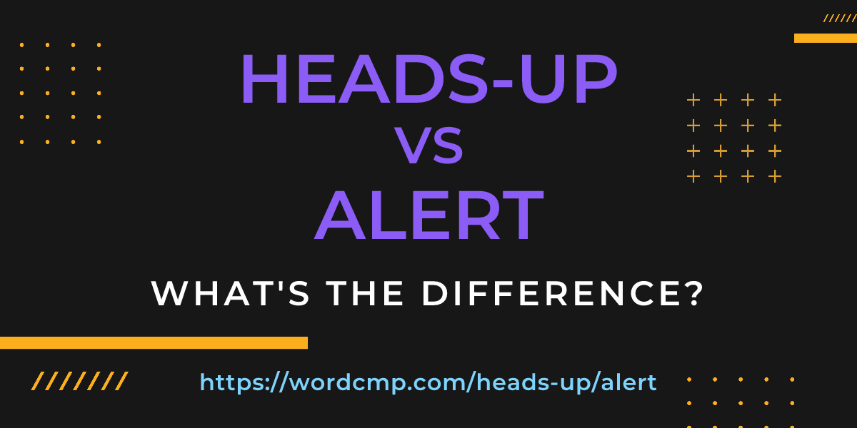 Difference between heads-up and alert