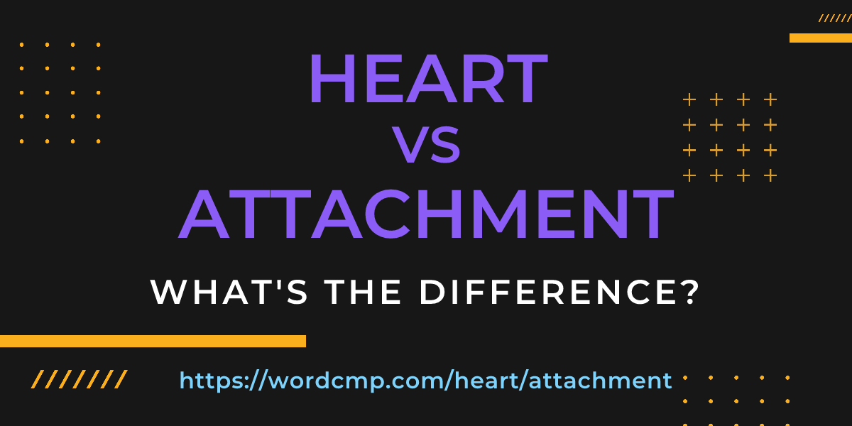 Difference between heart and attachment
