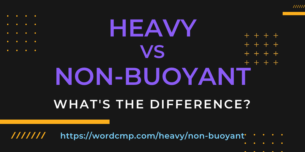 Difference between heavy and non-buoyant