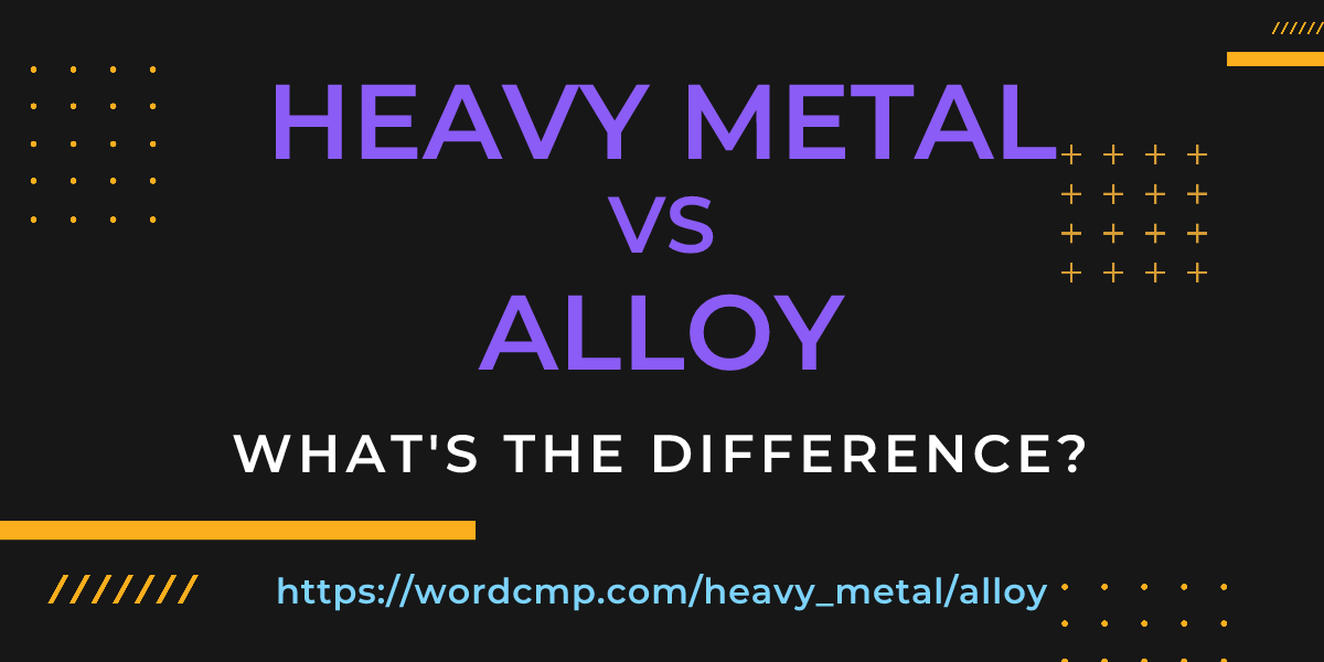 Difference between heavy metal and alloy