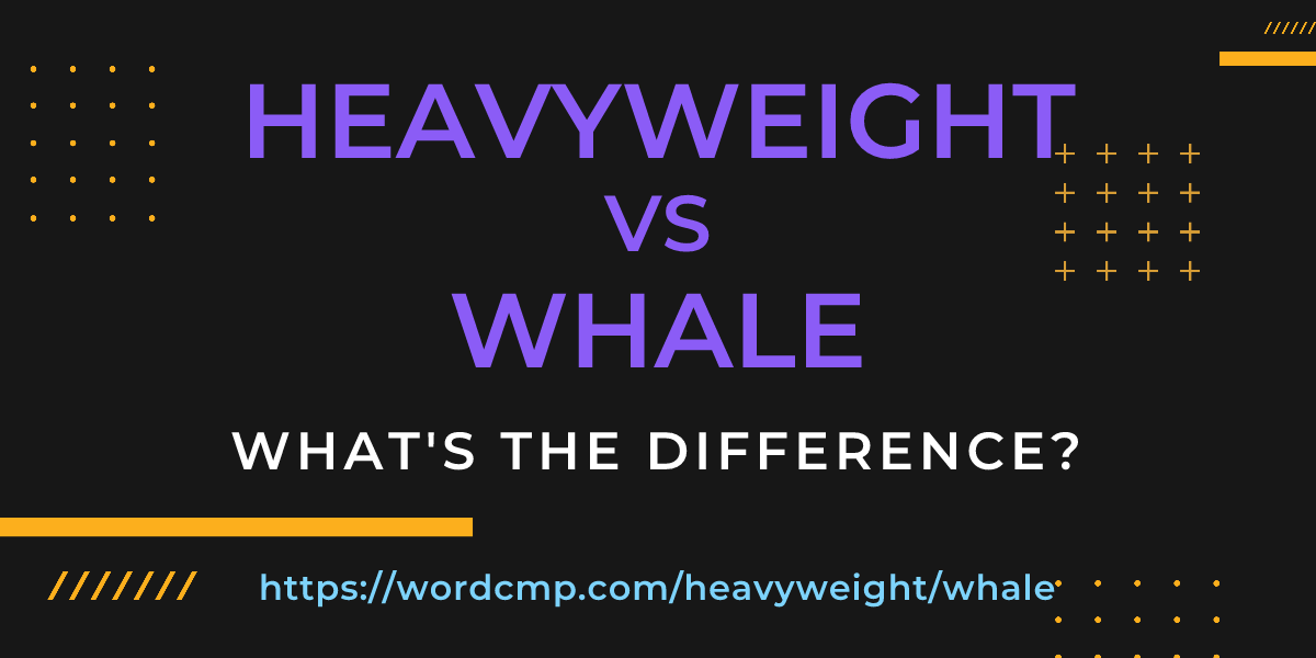 Difference between heavyweight and whale