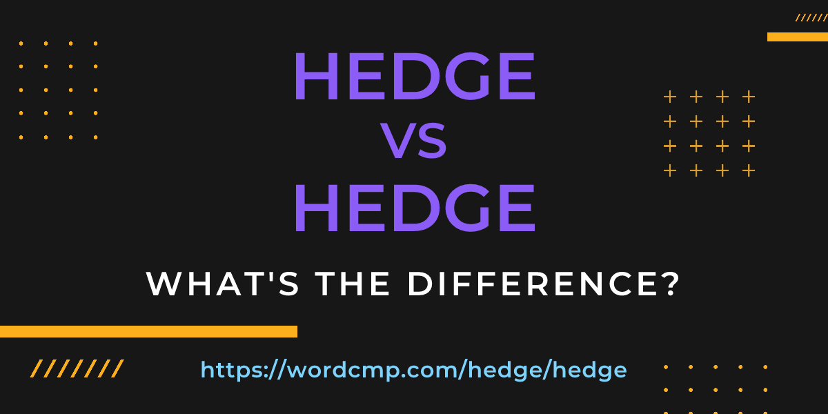 Difference between hedge and hedge