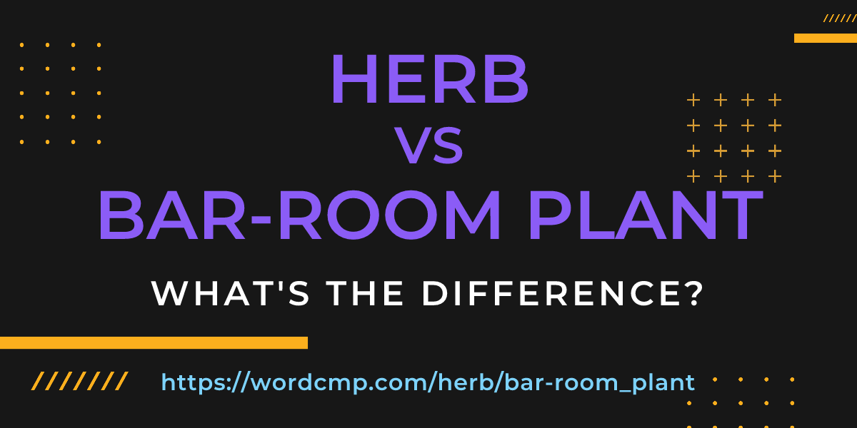 Difference between herb and bar-room plant