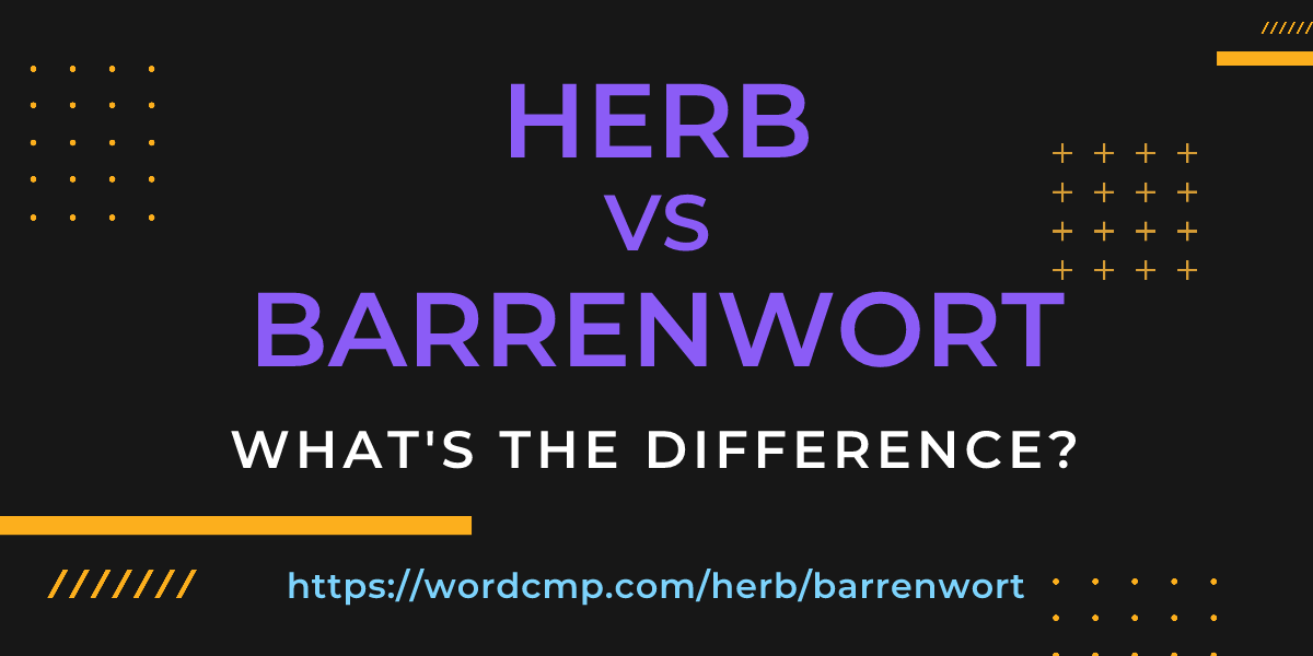 Difference between herb and barrenwort