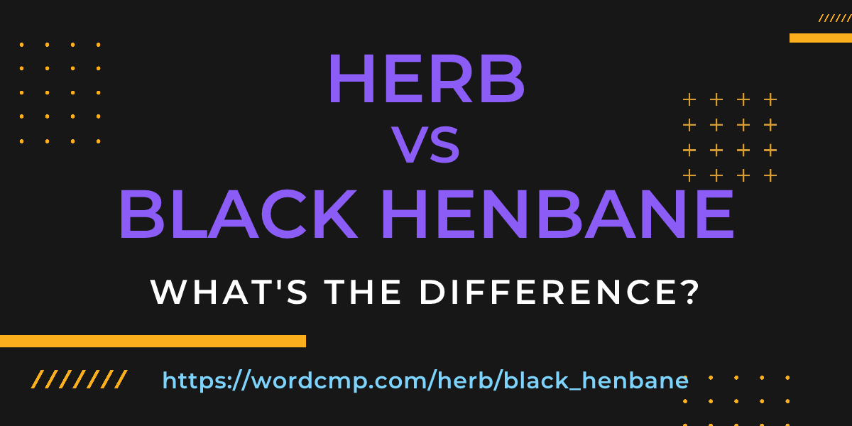 Difference between herb and black henbane