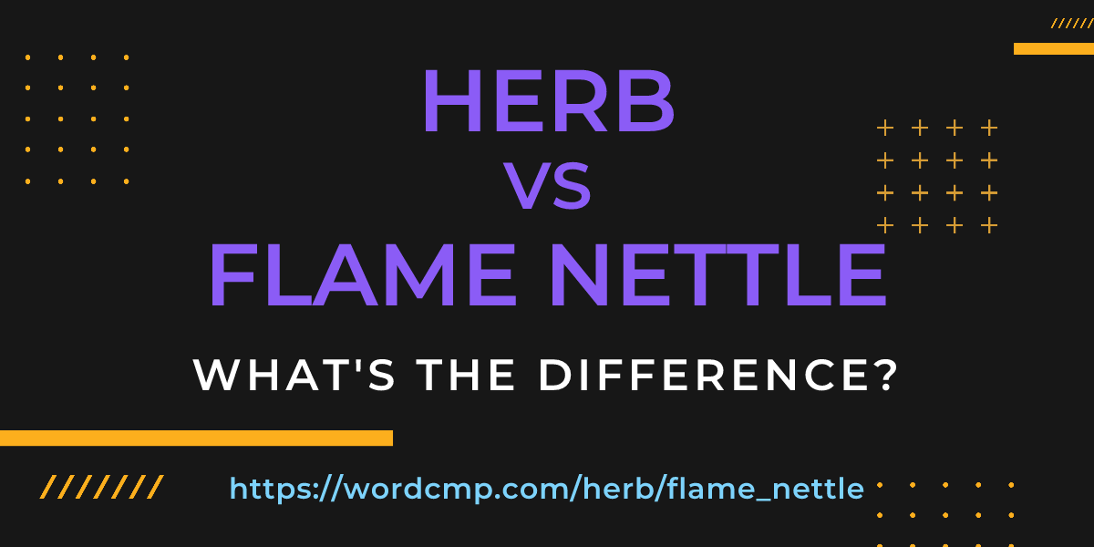 Difference between herb and flame nettle