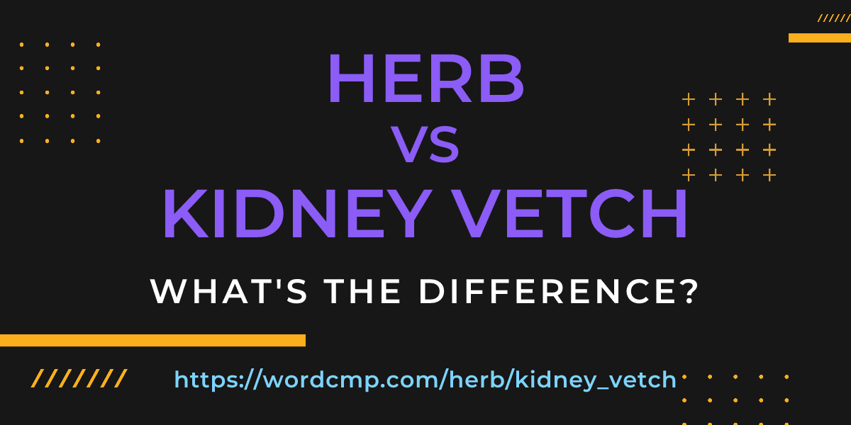 Difference between herb and kidney vetch