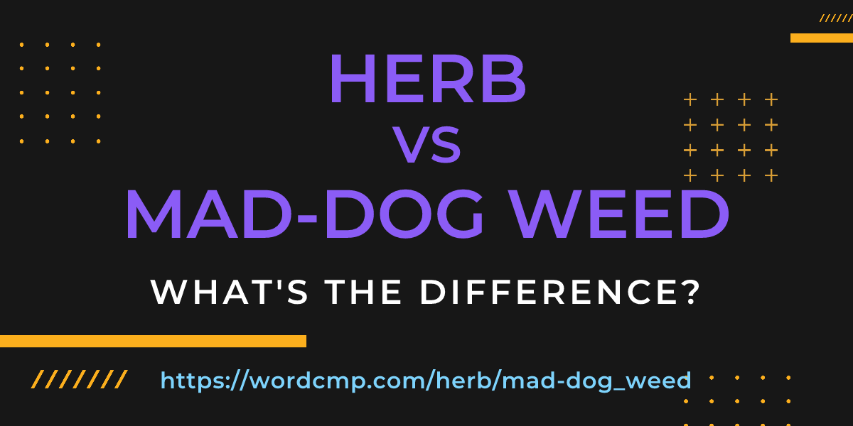 Difference between herb and mad-dog weed