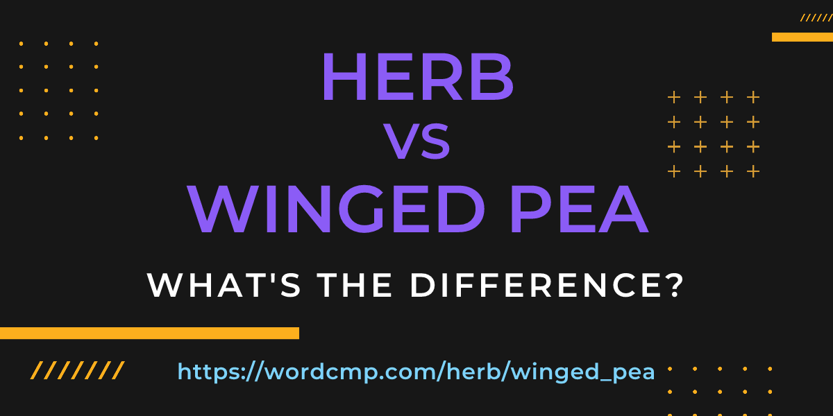 Difference between herb and winged pea